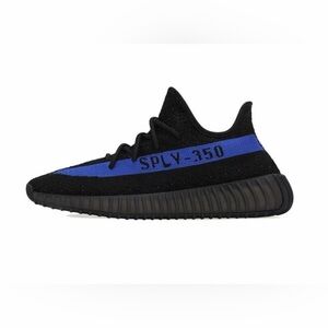 Yeezy Boost 350 V2 Black with Royal Blue Stripe